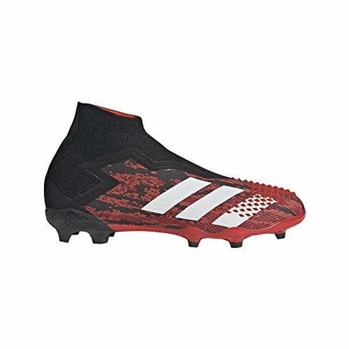 Moda adidas Predator 20+ FG Niño, Bota de fútbol, Core Black-White-Active Red, Talla