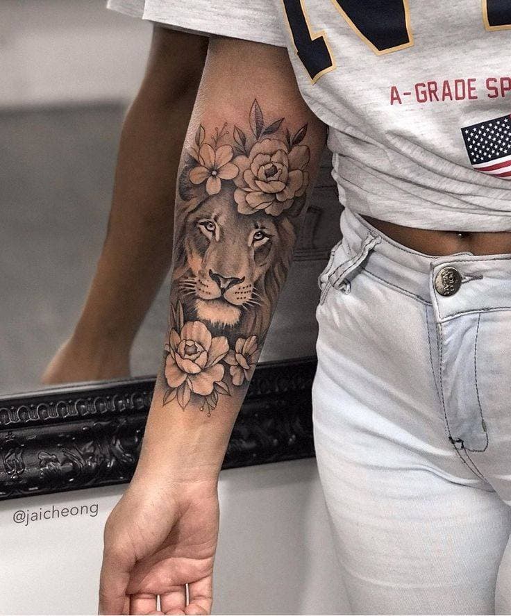 Fashion Lion Tattoo 