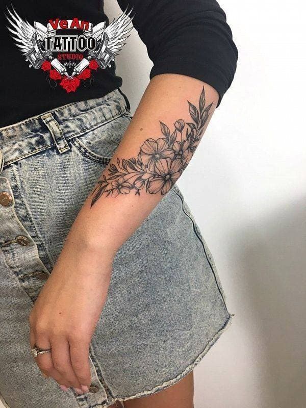 Fashion Flower Tattoo