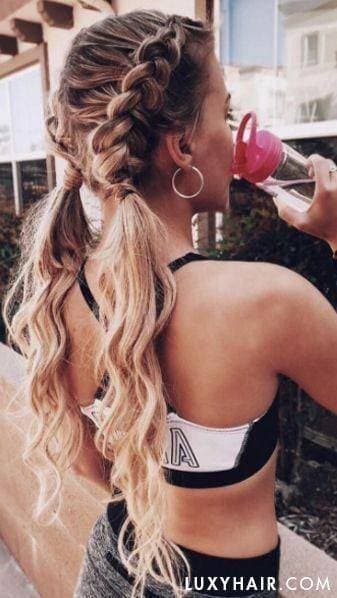 Fashion Two Braid Ponytails