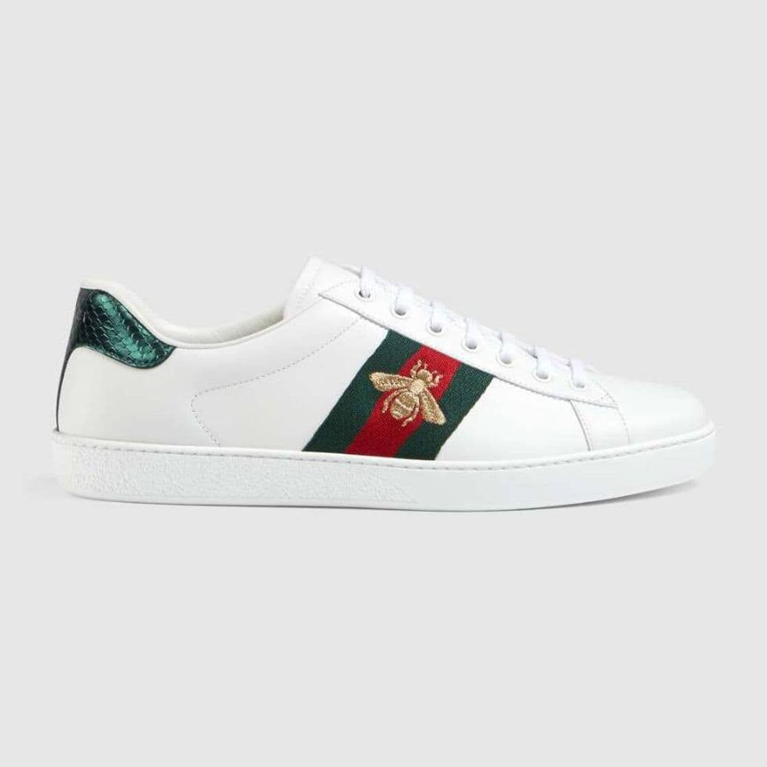 Moda Men's Ace Sneaker White Leather With Bee | GUCCI® PT