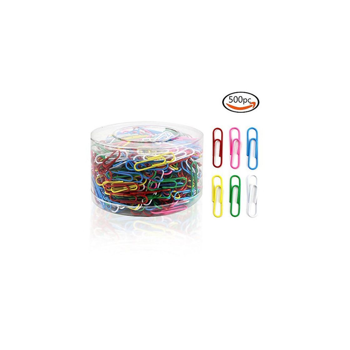 Product Goodlucky365 500pcs Multicolores Clips de Papel de Oficina