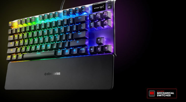 Fashion SteelSeries Apex 7 TKL Compact Mechanical Gaming Keyboard 