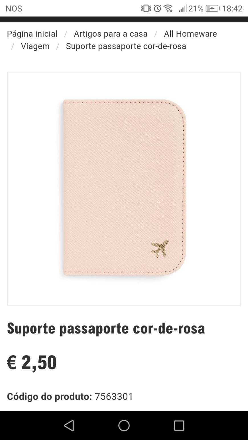 Fashion Suporte passaporte cor-de-rosa