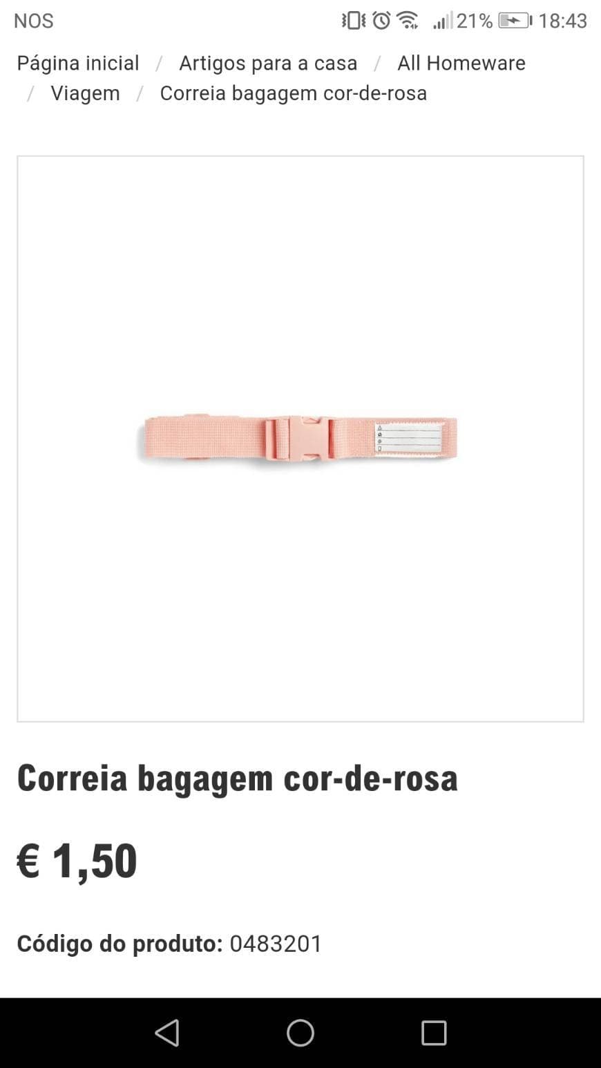 Fashion Correia bagagem cor-de-rosa