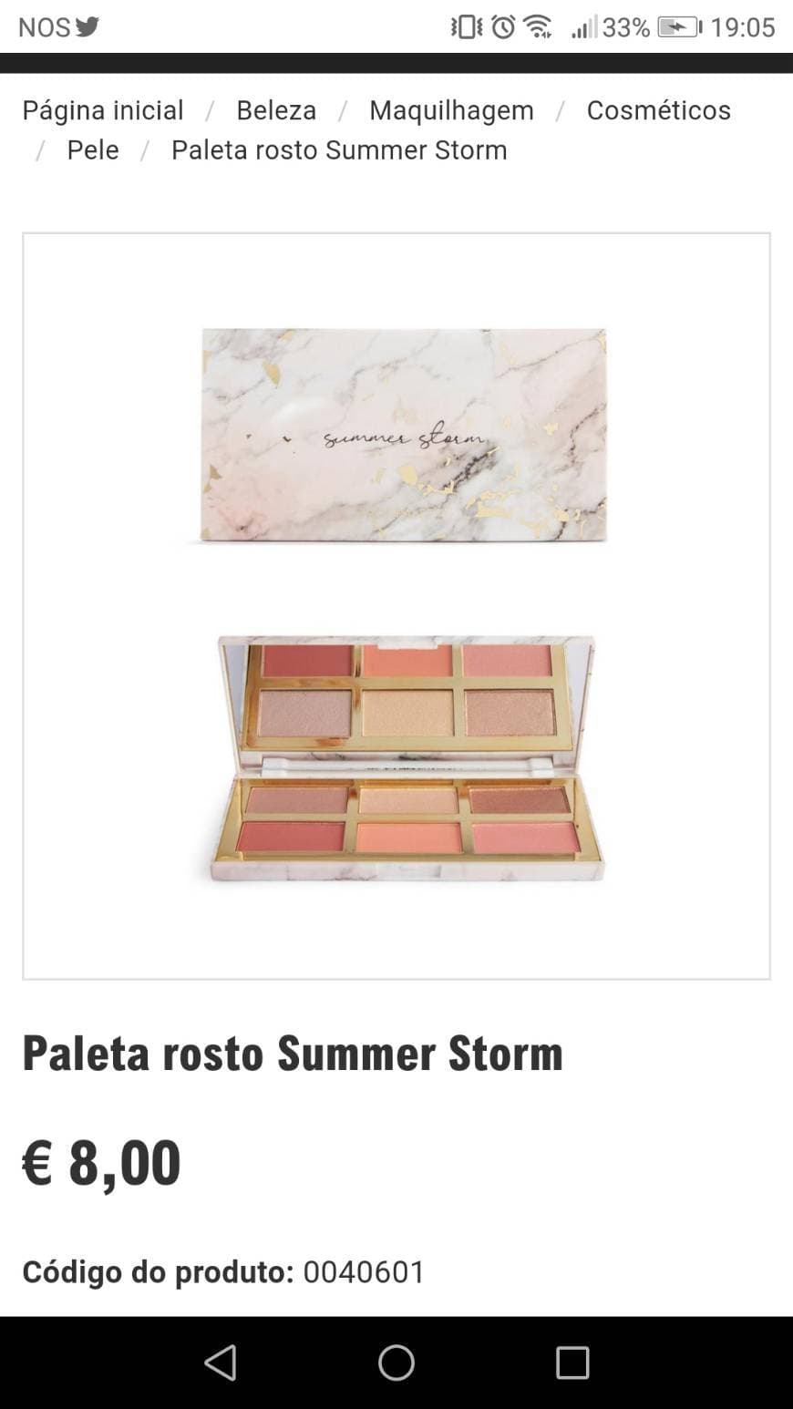 Fashion Paleta Rosto Summer Storm