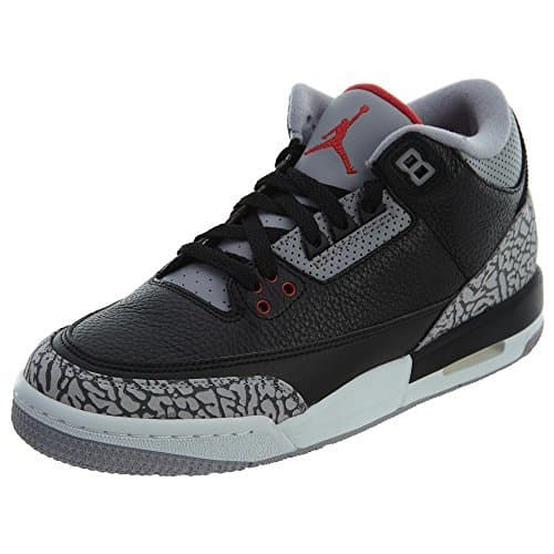 Fashion Nike Zapatillas Air Jordan 3 Retro Black Cement Para Hombre EN Cuero