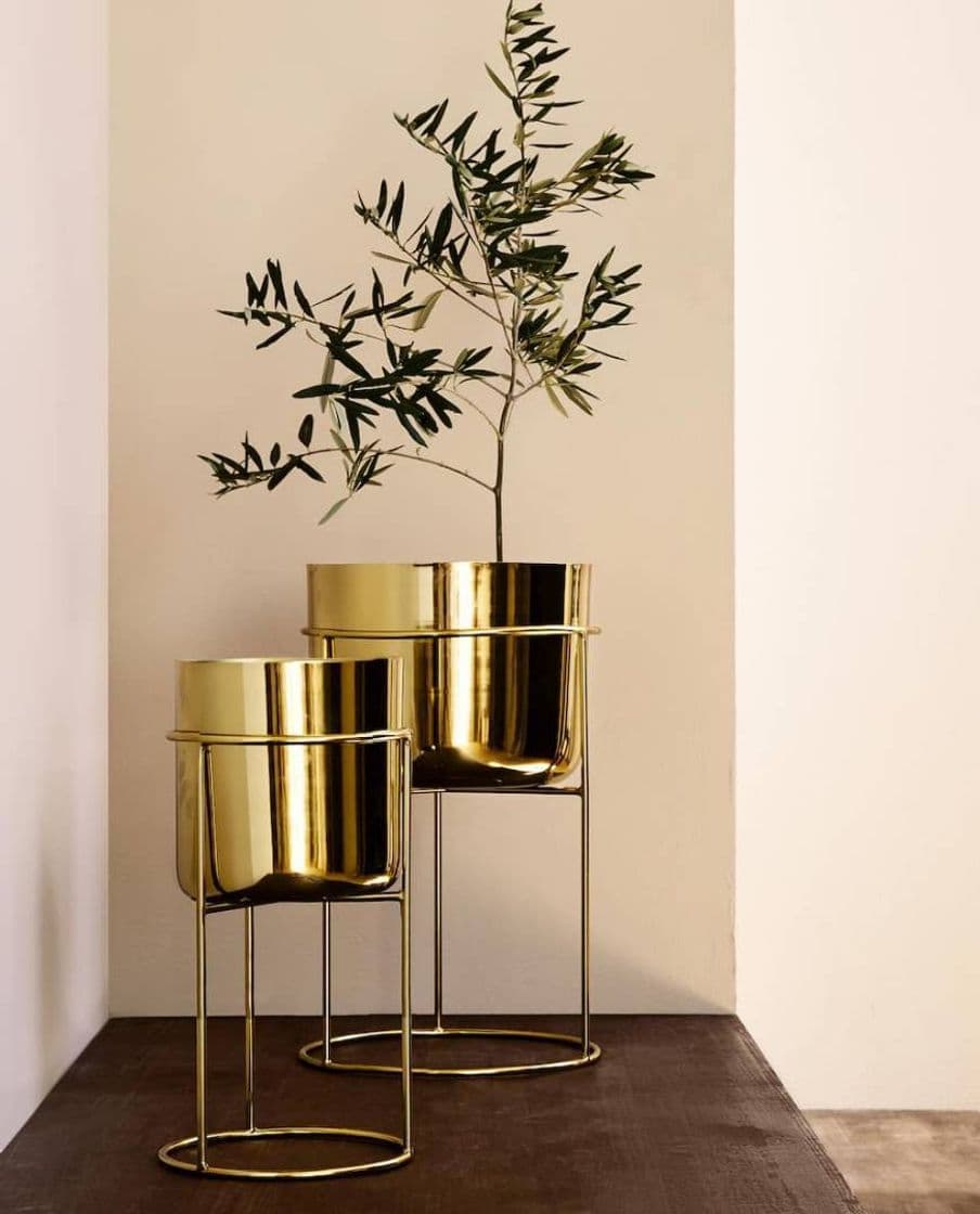 Product Vaso em ferro dourado