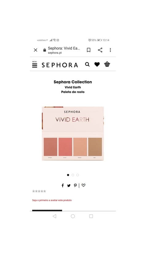 Product Paleta de rosto Sephora 