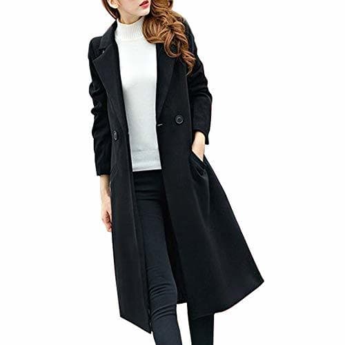 Place ZORE Women Coat Mujeres otoño Invierno Abrigo de Lana de Largo Sobretodo