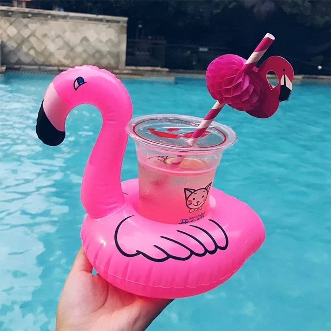 Fashion Suporte para bebida piscina flamingo