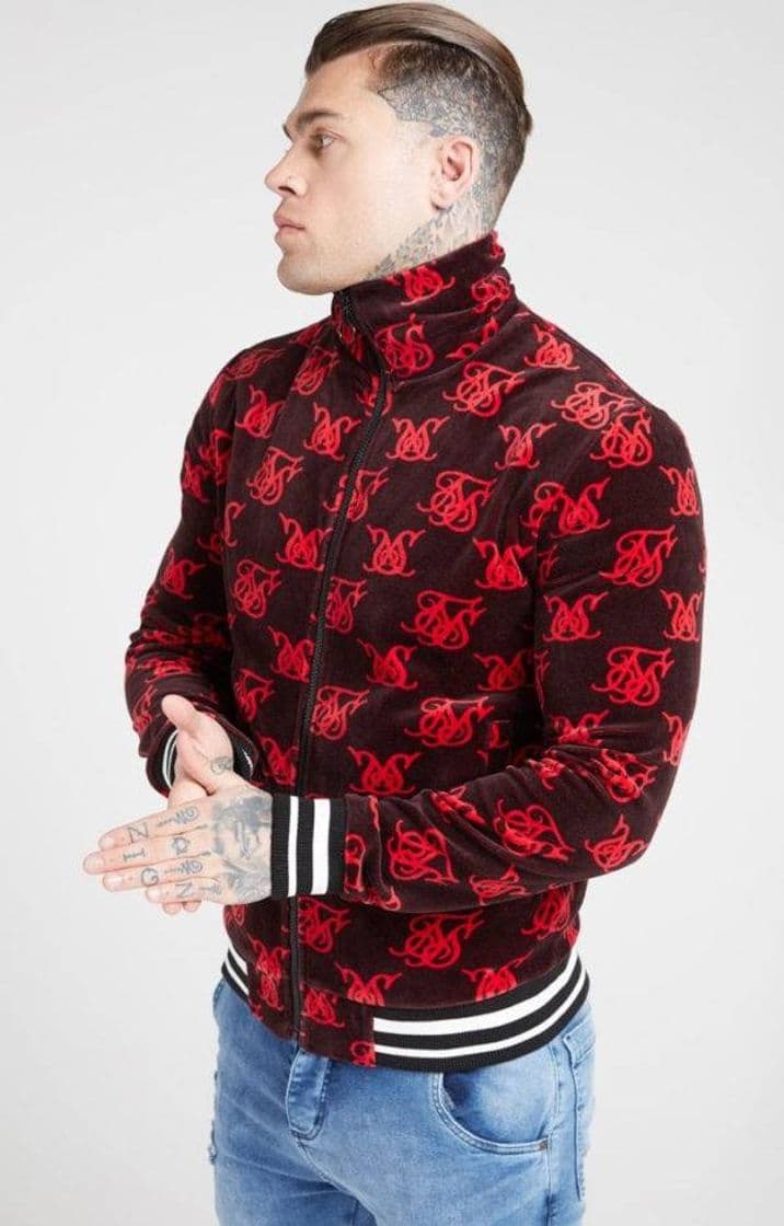 Fashion Bomber jacket navy red