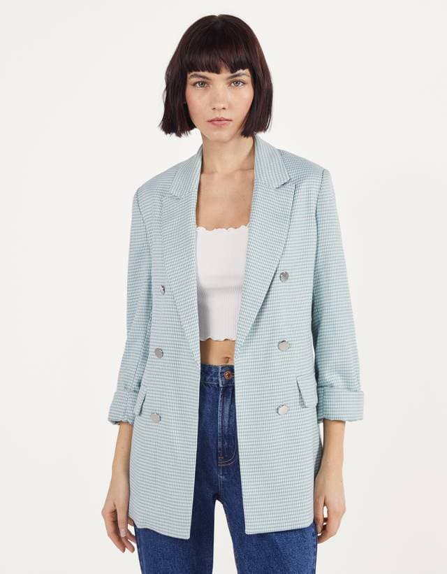 Product blazer manga roll up Bershka