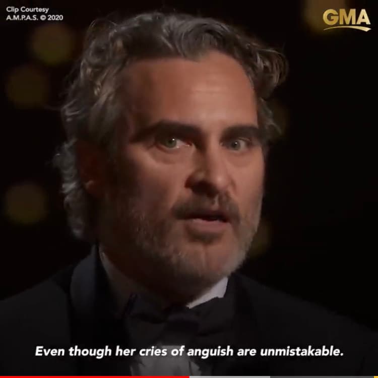 Fashion Joaquin Phoenix speech