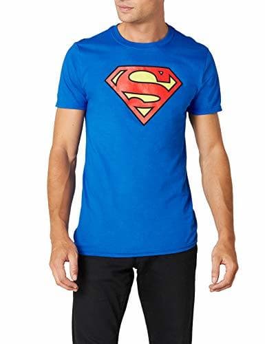 Moda Collectors Mine - Camiseta de Superman con Cuello Redondo de Manga Corta