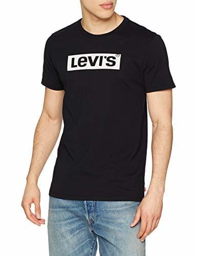 Fashion Levi's Graphic Set-in Neck, Camiseta para Hombre, Negro