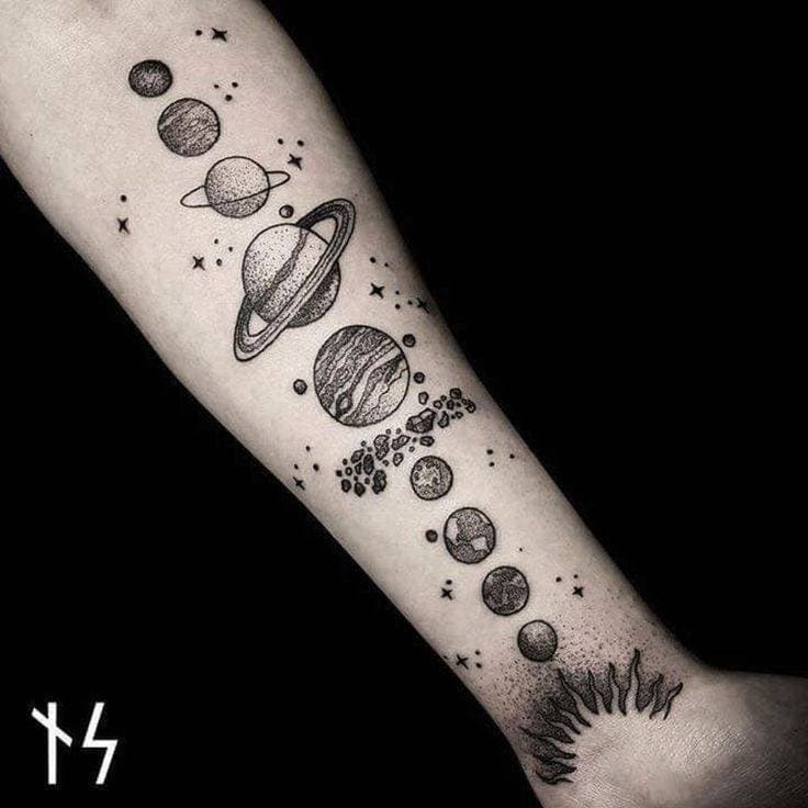 Moda Planets tattoo