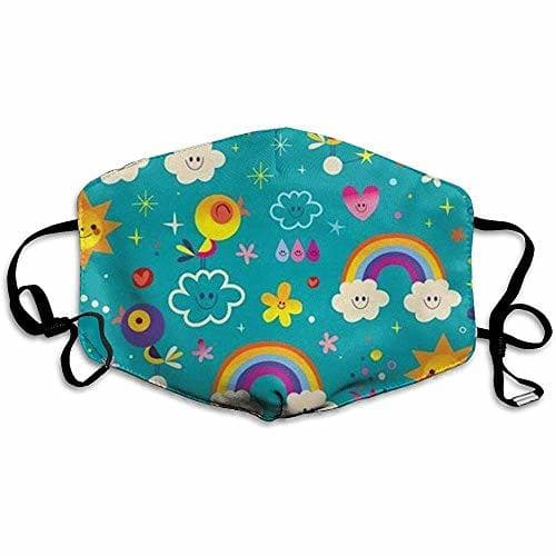 Product Máscaras Bucales Patrón De Arco Iris De Dibujos Animados Unisex Antipolvo Lavable