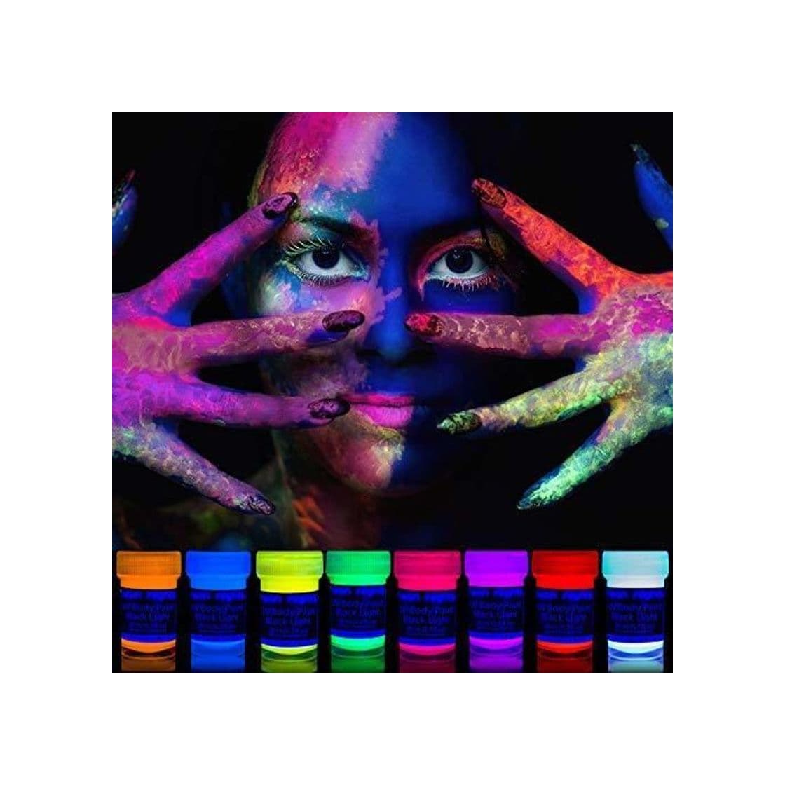 Belleza neon nights 8 x Pintura Corporal UV Luz Negra Pintura Arte Corporal