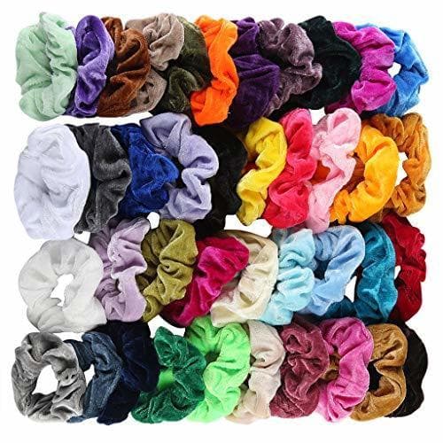 Moda Dorical 40pcs Goma de Pelo Lazo de Pelo Elástico Banda Multi Colores