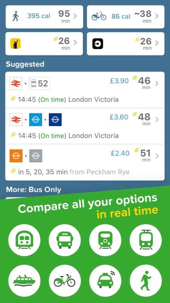 App Citymapper - Metro e Comboios 