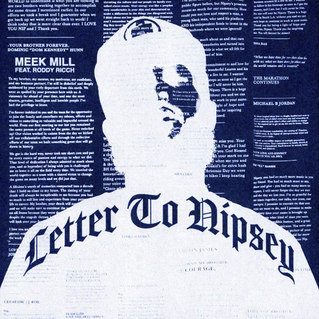 Canción Letter To Nipsey (feat. Roddy Ricch)