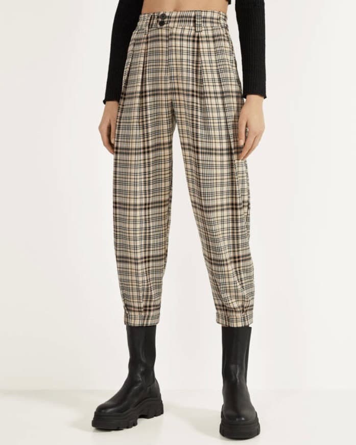 Fashion Check slouchy trousers