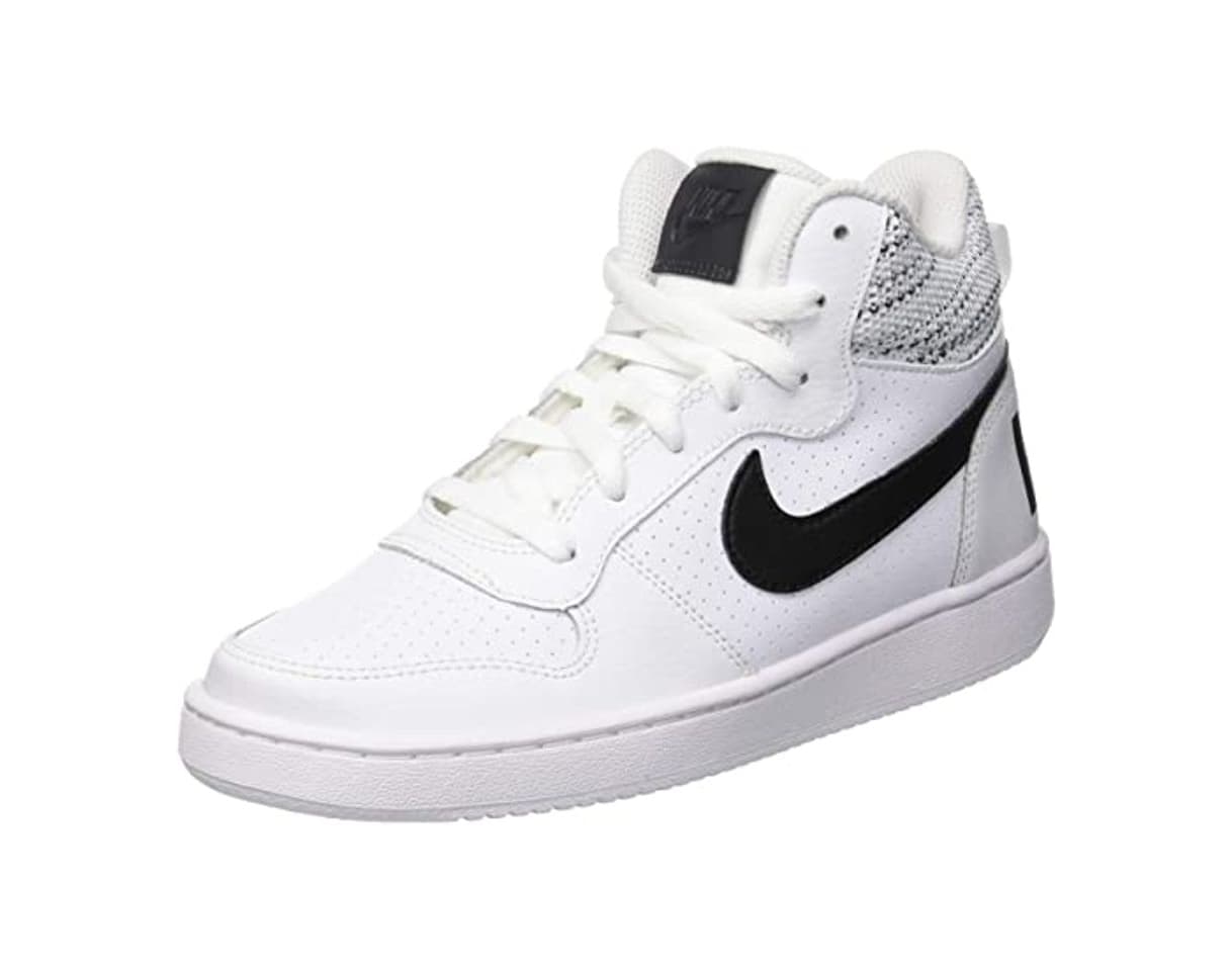 Moda Nike Court Borough Low Gs, Zapatillas de Baloncesto Unisex Niños, Blanco