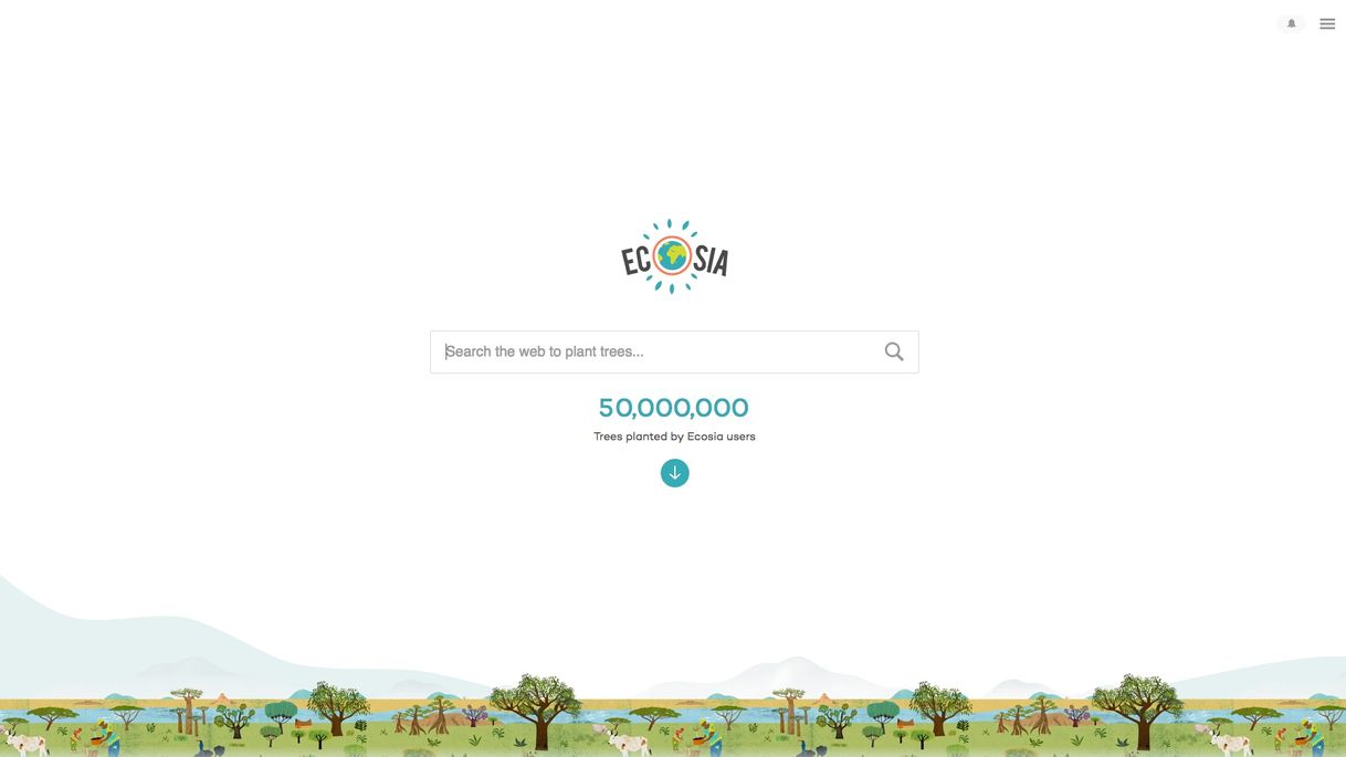 Moda Ecosia - the search engine that plants trees