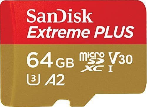 Electrónica SanDisk Extreme PLUS - Tarjeta de memoria microSDXC de 64 GB con adaptador