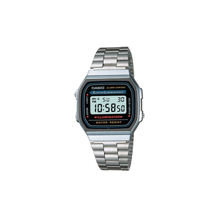 Product Casio Reloj con Correa de Acero Inoxidable A168WA-1A