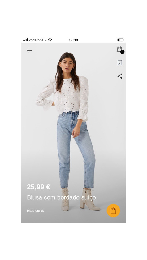 Producto Blusa branca com bordado suíço