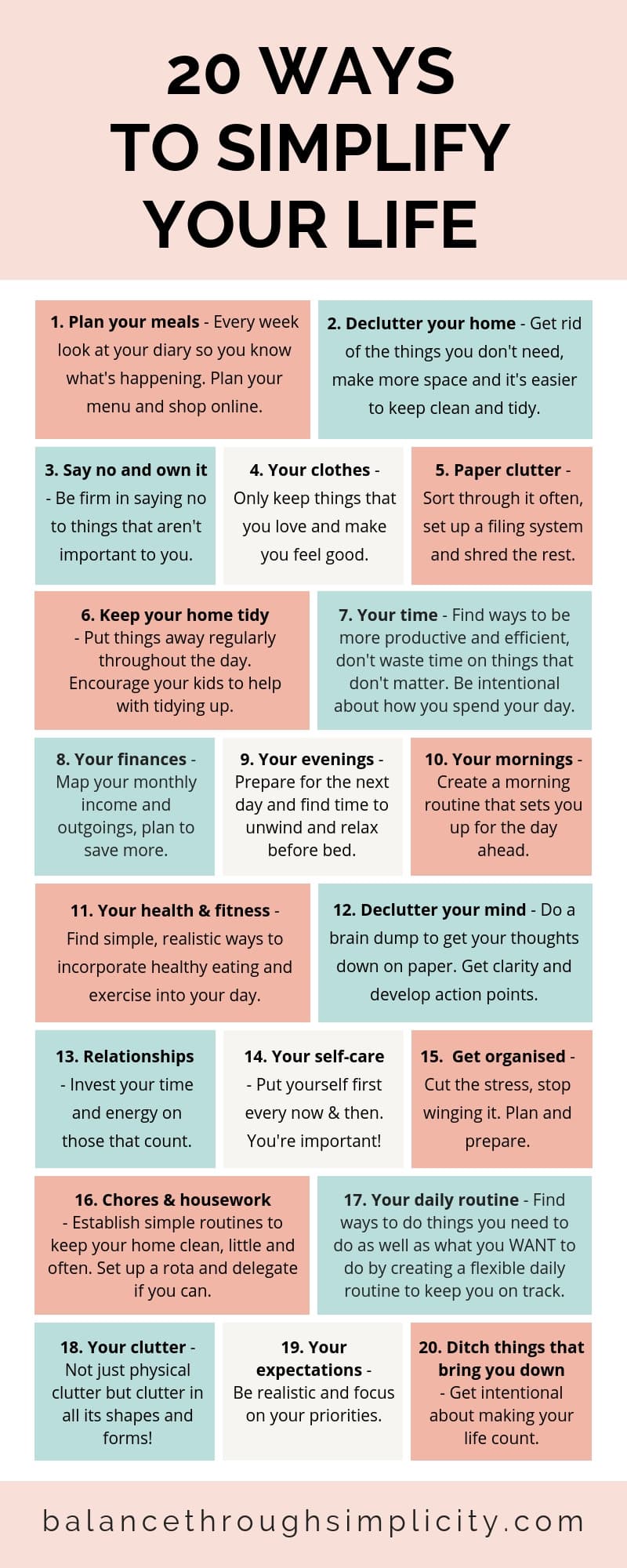 Product 20 ways to simplify your life