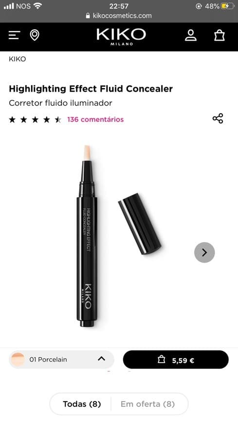 Producto Highlighting Effect Fluid Concealer