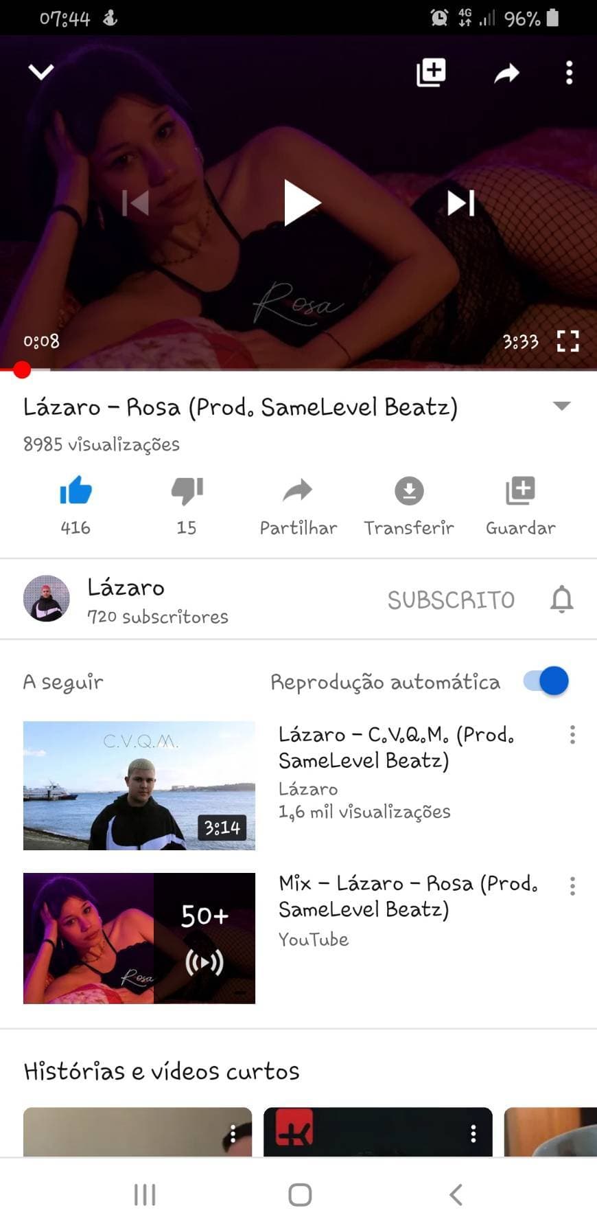 Canción Lázaro Menino Rosa