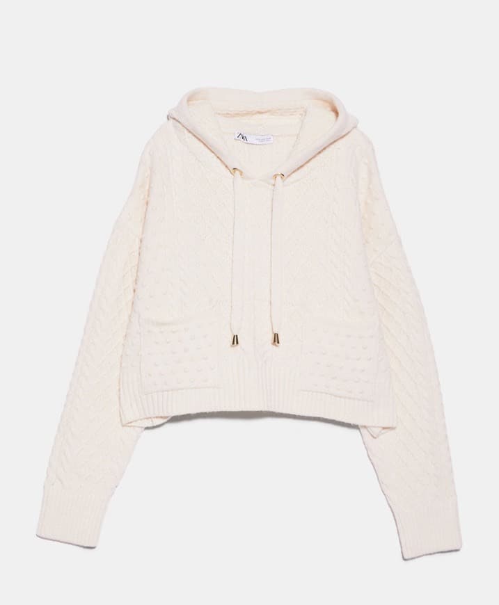 Product Cable-knit hoodie-Zara 