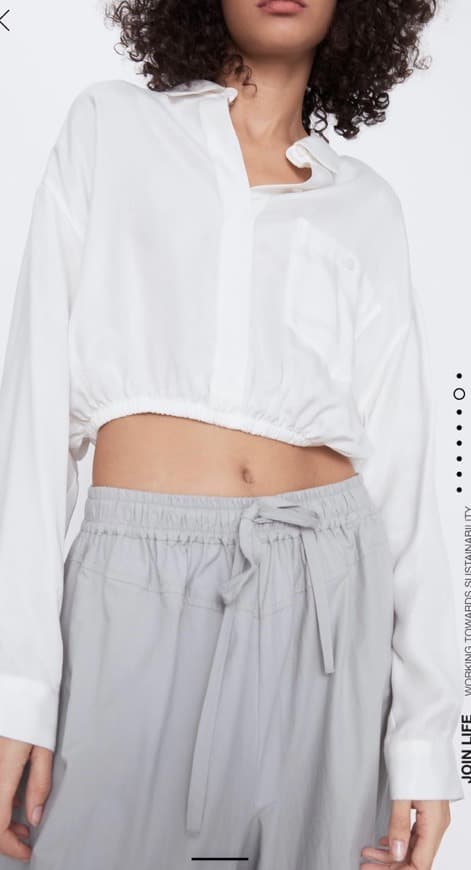 Product Cropped shirt-ZARA