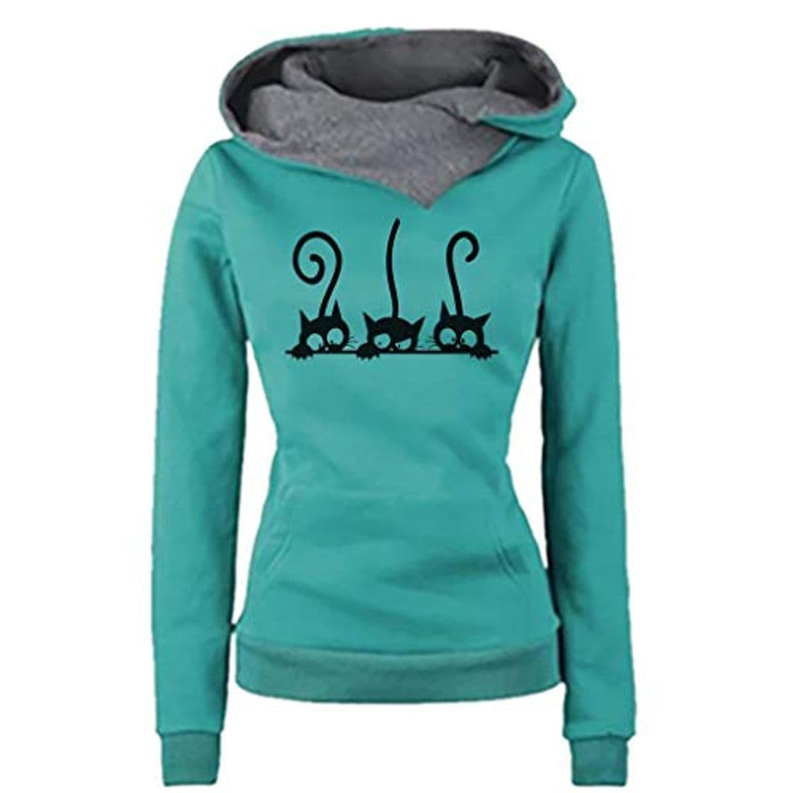 Producto Moda para Mujer Impreso Fuera del Hombro Sudaderass Manga Larga Tops Flojos Ocasionales Sudaderas con Capucha Mujer Deportivas