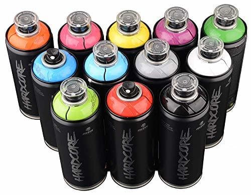 Elemento de la categoría hogar MTN Hardcore 2 - Juego de 12 pinturas en aerosol para grafiti