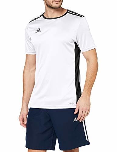 Fitness adidas Entrada 18 JSY Jersey de Fútbol de Manga Corta, Hombre, Blanco