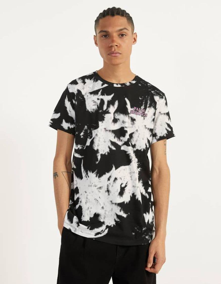 Fashion T—shirt estampado tropical Bershka