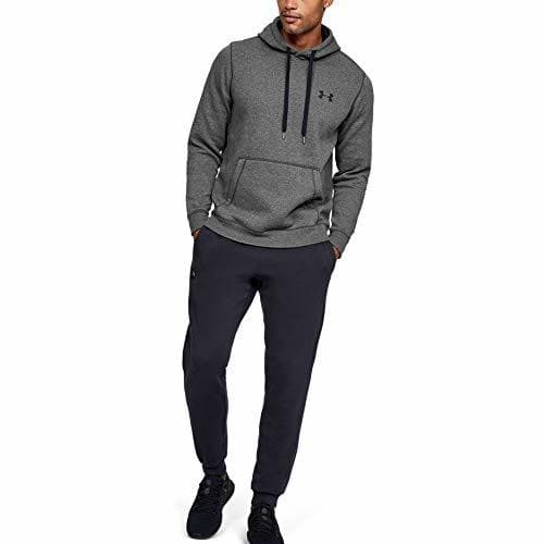 Fitness Under Armour Rival Fitted Pull Over Sudadera con Capucha, Hombre, Gris