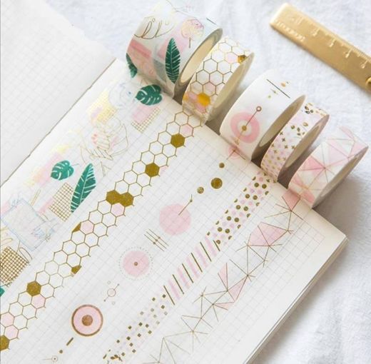 Product Vikenner Cinta Adhesiva Washi de Papel 3 rollos Decorativa Washi Tape Set