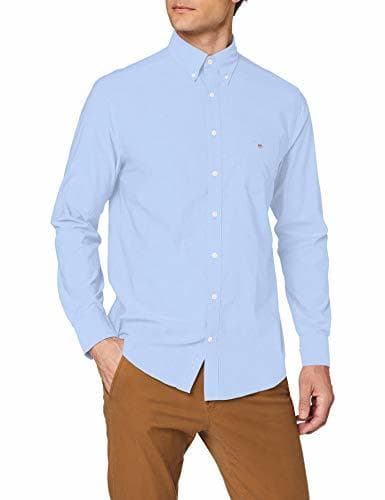 Fashion GANT The Broadcloth Reg BD Camiseta Deporte, Azul