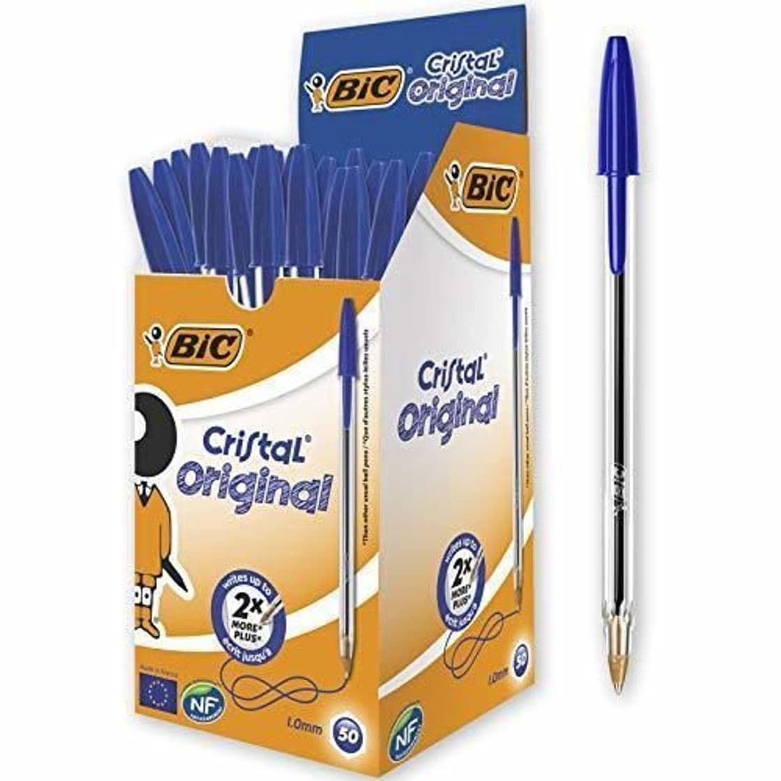 Producto BIC Cristal Original - Caja de 50 unidades, bolígrafos punta media