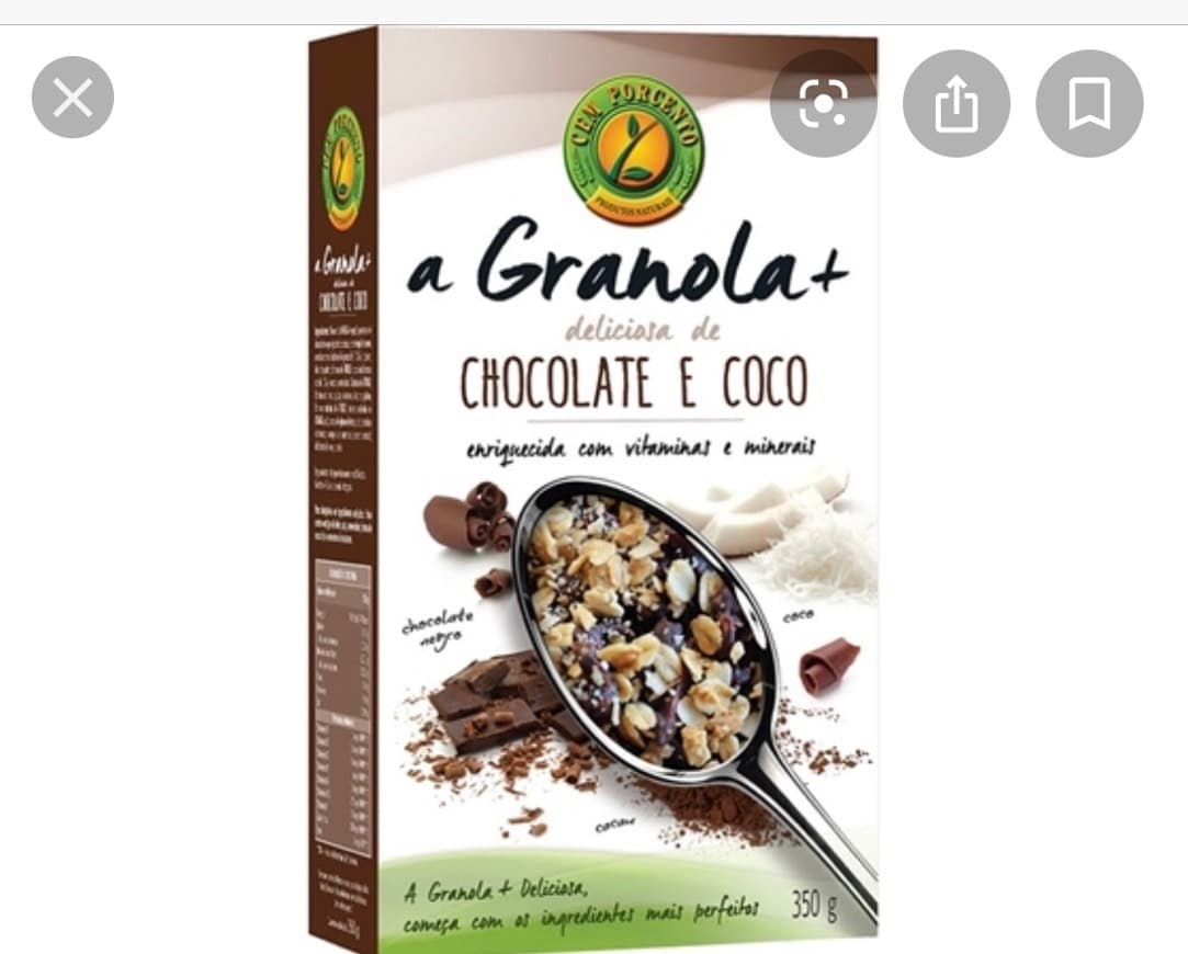 Producto Granola chocolate e coco 