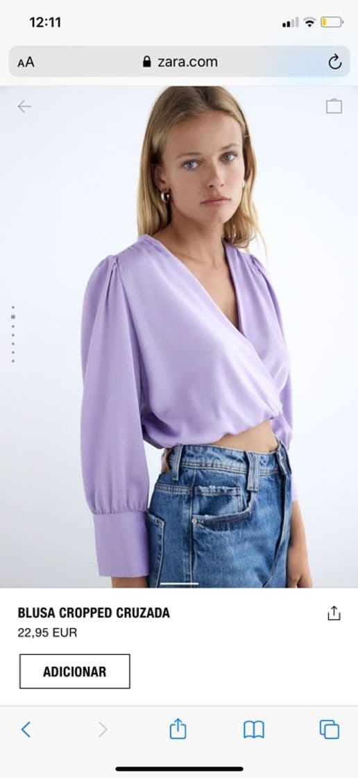 Fashion BLUSA CROPPED CRUZADA