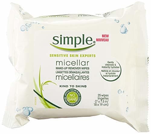 Place Simple Micellar Makeup Remover Wipes 25 Count by Simple