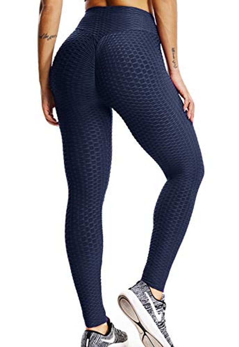 Producto FITTOO Mallas Pantalones Deportivos Leggings Mujer Yoga Alta Cintura Gran Elásticos Fitness  Azul S