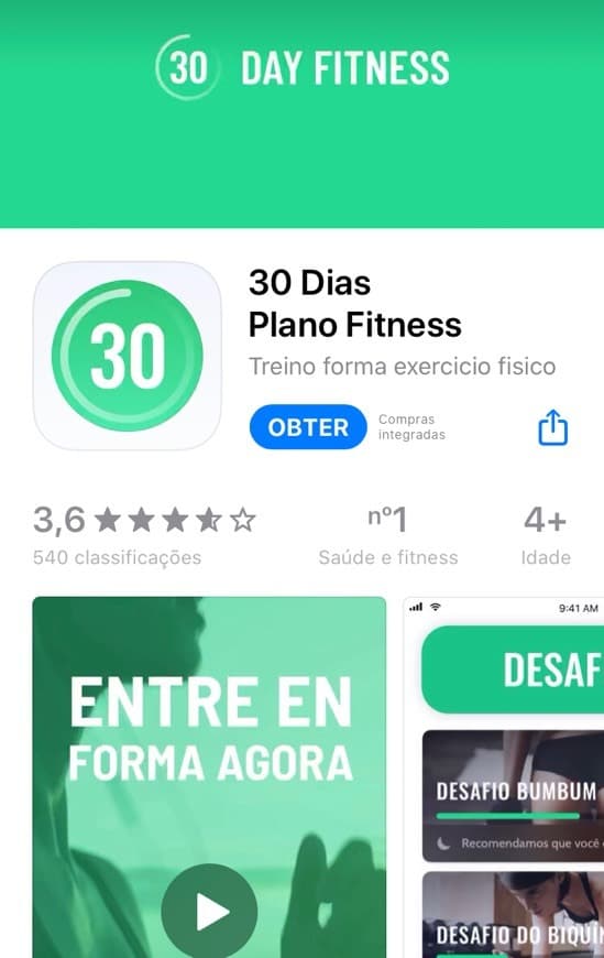 App 30 dias Plano Fitness